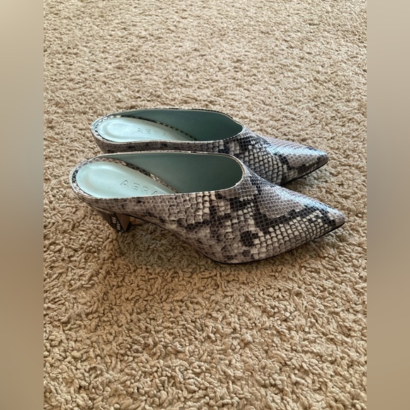 Aera Snakeskin Print Mules. Size 6.5. NWOT - Picture 2 of 8